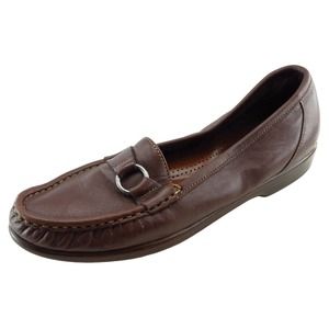 Sas Tripad‎ Comfort Size 7 N Almond Toe Brown Loafer Leather Women